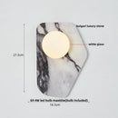 DecorBites™ Green Marble Stone LED Wall Sconce Lighting for Bedroom and Hallway