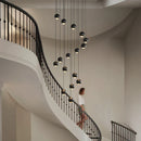 DecorBites™ Globe Lens Metal Chandelier for Living Room Kitchen Bedroom Cafe Staircase Villa