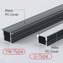 DecorBites™ LED Aluminum Profile Recessed U/YW-Shape Hidden Channel Milky Cover Bar Strip Light