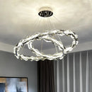 Modern gold spiral crystal chandelier pendant light dining room