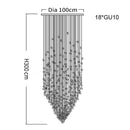 DecorBites™ Crystal LED Chandelier: Luxury Staircase & Hallway Lighting Fixture