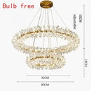 DecorBites™ Crystal LED Chandelier for Home Decor – Modern Hanging Lamp