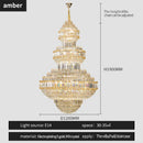 DecorBites™ Crystal Villa Chandelier: Luxe European Duplex Hall Lighting - Elegant Living Room Decor