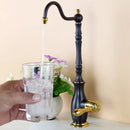 DecorBites™ Gold Kitchen Sink Faucet Cold Water Tap 360° Rotating Drinking Faucet Solid Brass