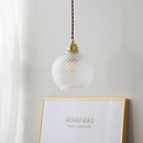 DecorBites™ Glass Ball LED Pendant Light: Nordic Modern Copper Socket Hanging Lamp for Home Indoor Lighting.