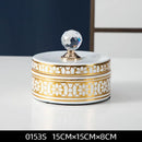 DecorBites™ Crystal Ball Ceramic Jewelry Box: Decorative Storage Jar for Home Organization