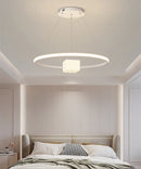 DecorBites™ LED Chandelier: Modern Living Room Kitchen Hanging Light, White Indoor Lighting Fixture