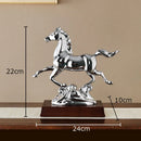 DecorBites™ Golden Horse Mascot Resin Statue Artwork for Aesthetic Room Decor