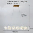 DecorBites™ Clear Crystal LED Chandelier Round Lamp - Gold Metal Wire, Adjustable G4 Bulb