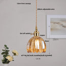 DecorBites™ Clear Glass LED Pendant Light Fixture Modern Copper Knob Switch Hang Lamp