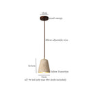 DecorBites™ Japanese LED Hanging Lamp Yellow Travertine Pendant Lighting for Bedroom and Dining Room