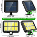 DecorBites™ 160COB Solar Outdoor Wall Lights Motion Sensor Remote Control Garden Street