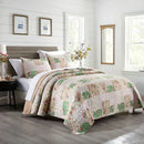 DecorBites™ Gray Patchwork Floral Coverlet Bedding Set, Ultra Soft All Season Bedspreads