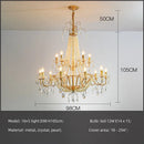 DecorBites™ Crystal LED Chandelier Pendant Lights for Villa Stairs and Hotel Decor
