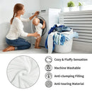 DecorBites™ Cozy Rabbit Plush Blanket: Soft Striped Warm Sofa Throw, Absorbent Breathable Nap Blanket