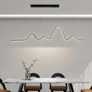 DecorBites™ LED Aluminum Chandelier Modern Wave Line Kitchen Island Pendant Light