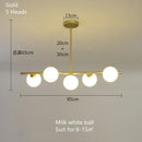 DecorBites™ Glass Ball Pendant Chandeliers LED Hanging Lights for Home Decor