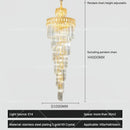DecorBites™ Crystal Stair Long Chandelier - Simple Modern Design for Duplex Villa Living Room