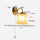 DecorBites™ Crystal Glass LED Wall Light with Pull Chain Switch, Nordic Modern Design