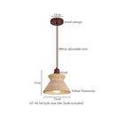 DecorBites™ Japanese Stone LED Pendant Lamps Yellow Travertine Wabi Sabi Hanging Light