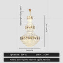 DecorBites™ Crystal Chandelier: Postmodern Light Luxury for Hotel Lobby, Villa, and Duplex Floors