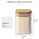 DecorBites™ Glass Jar with Bamboo Lid - Food Storage Container for Tea, Coffee, and More