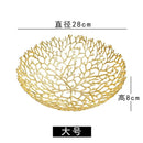 DecorBites™ Coral Shapes Metal Tray: Stylish Home Decor Organization Container
