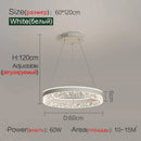 DecorBites™ Crystal Ring LED Pendant Light - Modern Home Lighting for Bedroom and Restaurant