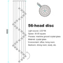 DecorBites™ Crystal Ceiling Chandelier for Staircase & Hallway, Elegant Long Cable Pendant Light