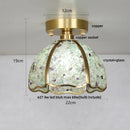 DecorBites™ Crystal Glass LED Ceiling Light Copper Canopy Nordic Modern Design