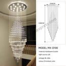 DecorBites™ Crystal Chandelier: Modern Nordic LED Pendant Light for Kitchen Living Room Staircase