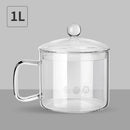DecorBites™ Glass Salad Bowl with Lid, Large Capacity, Creative Design