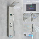 DecorBites™ LED Light Shower Faucet System: Rainfall, Massage Jets, Waterfall Panel with Temperature Control