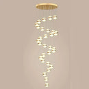 DecorBites™ Gold Acrylic Chandelier - Modern Staircase LED Lighting