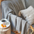 DecorBites™ Cozy Knitted Sofa Blanket - Winter Home Office Nap Comfort