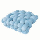 DecorBites™ Knot Square Pillows: Handmade Decor for Living Room, Bedroom, Office in Grey