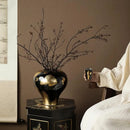 DecorBites™ Gold Foil Ceramic Vase for Flower Arrangement and Home Decoration