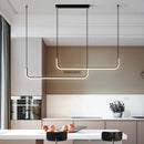 DecorBites™ LED Chandelier: Modern Black Gold Dimmable Lighting for Dining Room, Kitchen Table