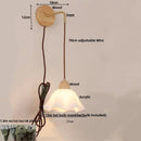 DecorBites™ Adjustable LED Wall Light Fixture with Ceramic Wood Base for Home Decor
