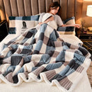 DecorBites™ Cozy Milk Velvet Blanket - 3 Layer Warmth & Fluffy Weighted Blanket
