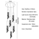 DecorBites™ Crystal LED Chandelier: Modern Luxury Staircase Hanging Fixture for Indoor Spaces