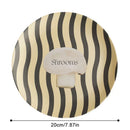 DecorBites™ Korean Style Round Bamboo Fiber Dining Plate for Desserts, Fruits, and Cakes