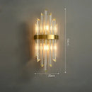 DecorBites™ Art Deco Stainless Steel Crystal LED Wall Sconce Black Gold Bedroom Corridor
