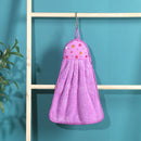 DecorBites™ Coral Velvet Hand Towel: Absorbent Cleaning Tool for Home Kitchen & Bathroom