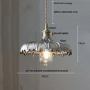 DecorBites™ Glass LED Pendant Lamp with Wood Handle - Modern Nordic Hanging Light