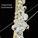 DecorBites™ Crystal Gold Ring LED Chandelier for Home Decoration Luxurious Living Room Dining Bedroom