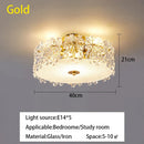 DecorBites™ Crystal Glass Maple Leaf Ceiling Chandelier for Modern Luxury Minimalist Living Room