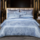 DecorBites™ Jacquard Satin Summer Bedding Set - Elegant & Skin Friendly Duvet Cover - Single/Double Size