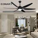 DecorBites™ 66" Plastic Blade Ceiling Fan with LED Light and Remote Control