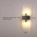 DecorBites™ Clear Crystal LED Wall Lamp Stainless Steel Sconces for Bedroom Dining Room